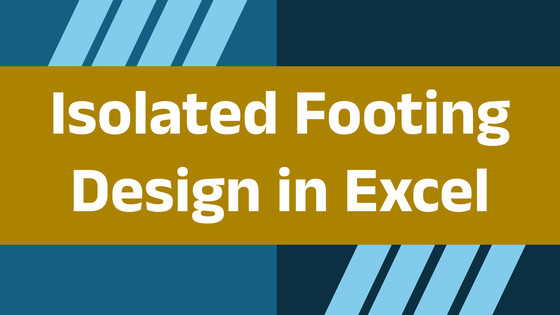 Isolated Footing Design in Excel