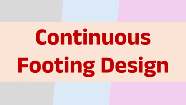 Continuous Footing Design (With Excel)