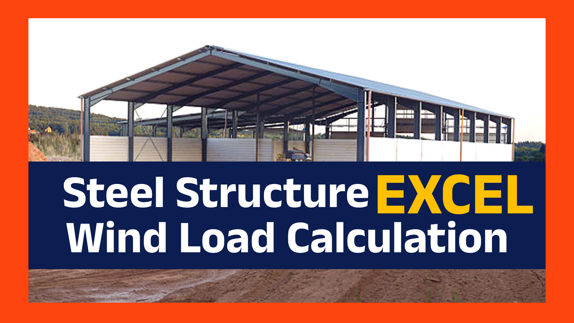 Wind Load Calculation of Steel Shed- EXCEL only