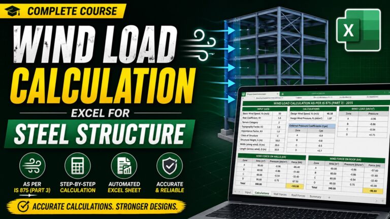 Wind Load Calculation of Steel Shed- EXCEL only